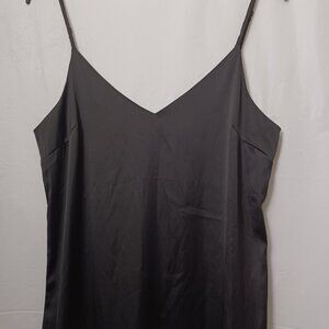 THE DROP WOMEN'S ANA SILKY V-NECK MIDI SLIP DRESS